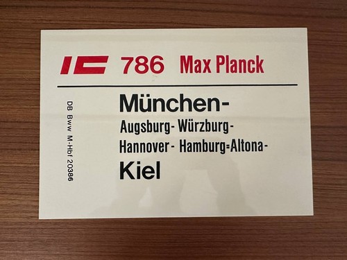Zuglaufschild 786 787 - zuglaufschild, ic