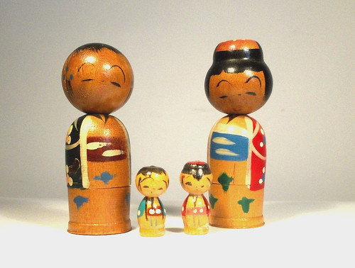 Alte japanische kokeshi holz - kokeshi,
