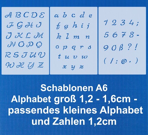 3er schablonen set 38 - schablonen,