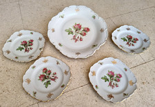 Schwarzenhammer Germany Bavaria Porzellan, 5 teilig, Obstschale + 4 Obstteller