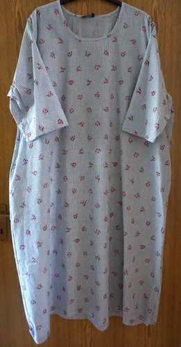 Langes kleid blau mit - kleid, in