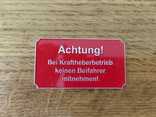 Fendt warnungsschild achtung - warnungsschild,