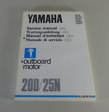 Werkstatthandbuch Yamaha Außenborder 20D / 25N Stand 06/1988