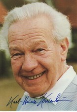 Autogramm Karl Heinz Kreienbaum 2002 † Immenhof Stahlnetz Landarzt Brock Col xyz