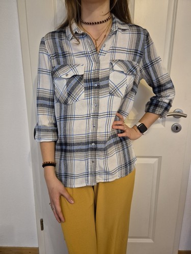Karierte flanell bluse 42 - karierte, gr.