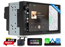 7" Doppel 2DIN Autoradio GPS Navi Apple CarPlay Android 14 Auto Bluetooth RDS FM