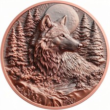 Kupfer münze 999 wolf - 1,