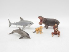 Schleich Wildtiere Konvolut Hai Delphin Orang Utan Nilpferd Geparden Jungtier