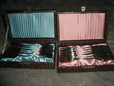 12 Kuchengabeln versilbert im Etui, Punze 60er Silber