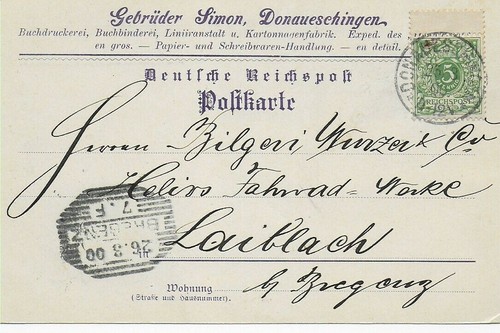 Postkarte donaueschingen - postkarte,
