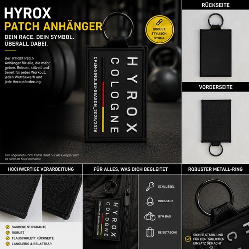 Hyrox patch anhänger - hyrox, patch-anhänger
