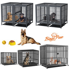 Hundebox XXL Große Hunde Hundekäfig Hundezwinger Stahl Indoor Outdoor auf Rollen