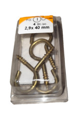 Schraubhaken Gebogen 2,9x40 mm