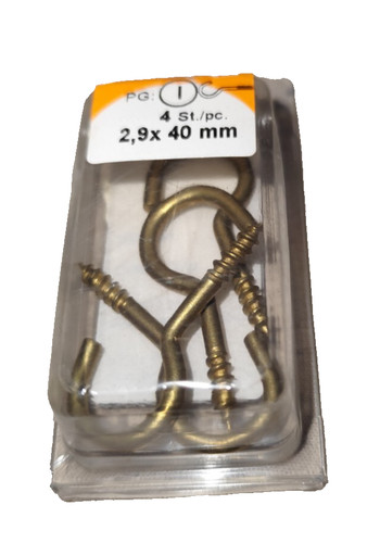 Schraubhaken gebogen 9x40 - gebogen, 2,9x40