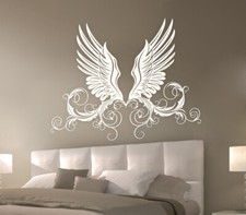 Wandaufkleber Wandsticker Wandtattoo Schlafzimmer Wohnzimmer Engel Flügel W972