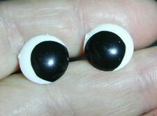 3 Paar 12 mm Tieraugen Teddyaugen Augen Schielaugen Bärenaugen schwarz-weiss