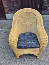 Sessel mit Auflagen Natur Rattan Rattansessel Loungesessel Wohnzimmer neuw.