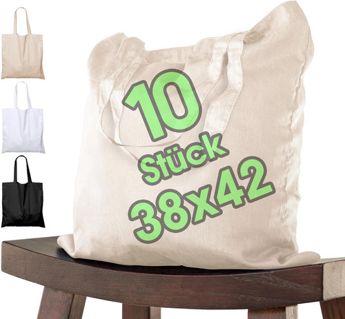 Stück baumwolltasche 38x42 - stÜck,