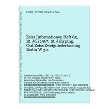 Zeiss Informationen Heft 65