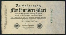 4x - Reichsbanknotes 20 50 500