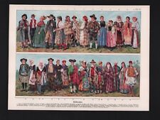 Chromo-Lithografie 1905: Volkstrachten. Bekleidung Bauer aus Oberösterreich