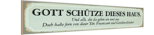Holzschild 10x46 gott - holzschild, cm