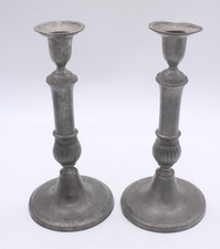 Kerzenhalter Kerzenständer Leuchter aus Zinn alt Vintage H 24 cm 0,38 kg.