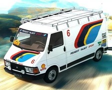 CITROEN C35 Service Van Bus Team Peugeot Talbot 205 T16 Rallye aus Set Otto 1:18