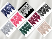 1 m Ätzspitze Borte 70 mm Spitze Farbwahl Spitzenborte Decke Gardine Tischläufer