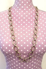 Halskette Statement große Gliederkette Goldglänzend Modeschmuck 85 cm lang