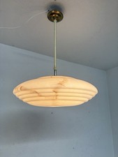 Art Deco Lampe 50er 60er marmoriertes Glas