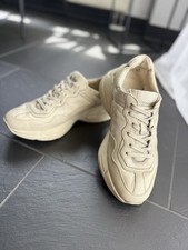 Gucci Rhyton Herren Sneaker Leder Ivory 498916 Gr. 43 Made in Italy Kultmodell
