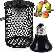 Terrarium Aquarium Heizlicht Wärmelampe mit Schutzkorb UVA UVB Reptilien Strahle