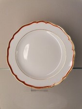 MEISSEN KORALLE Goldrand, Teller, rund Roter Faden 1. Wahl DM 18cm