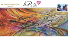 🎨 XXL- Diamond Painting-Set DIY abstrakt 90x40 Bild länglich groß riesig Kunst