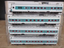 Fleischmann 5143, 5144,2x 5145 H0 Set 4x Silberlinge m.Steuerwagen DB Epoche 4/5