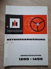 IHC Schlepper 1255 + 1455 Betriebsanleitung