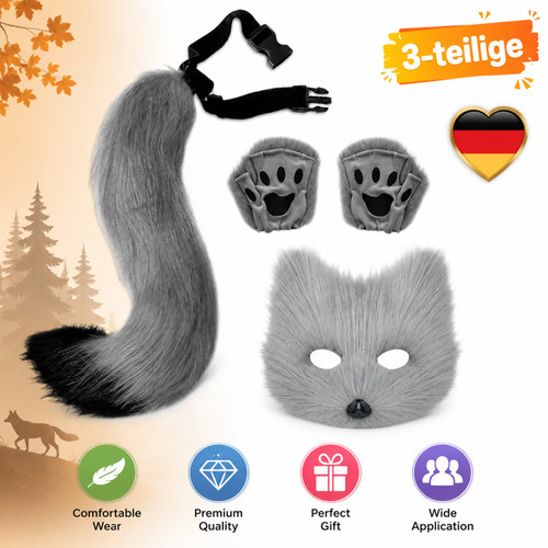 Grau fuchskostüm set teilig - grau,