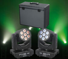 2 x Showtec Movinghead Shark Wash One 7x 12W Q6 Bundle inkl. Case