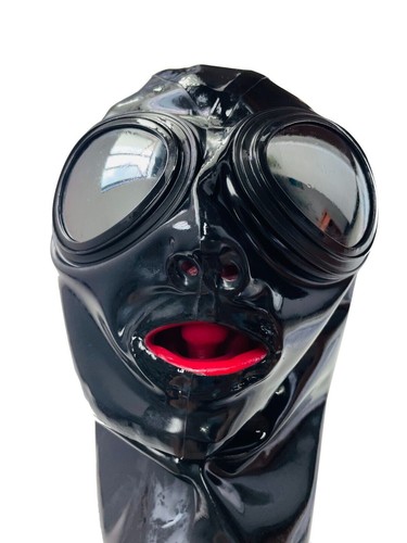 Latex gummi maske brille - latex,