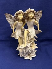 18 cm gr. kunstvolle Figur  fairies 2 Feen Kunstmasse Elfen formano