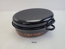 Bräter Topf Emaille Blumen