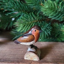 Rotkehlchen Vogel Figur Holz