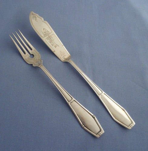Fischbesteck mit fischmotiv - fischbesteck,