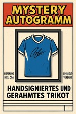 Mystery Surprise Autogramm Handsigniertes gerahmtes Trikot Fußball COA Rahmen