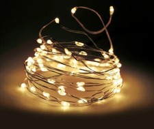 LED Drahtlichterkette 20/30/40/50er Lichterkette Warmweiß Micro Draht Batterie