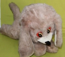 DDR Stoffhund Plüschtier VEB ca. 1970 sehr alt aus einem Nachlass 