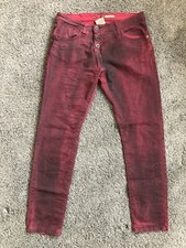 Please Jeans Boyfriend Modell P 78 rot Gr. S Batik-Look lässig Knopfleiste