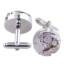 2X Uhrwerk Manschettenknöpfe Herren Manschettenknopf Steampunk Watch Cufflinks