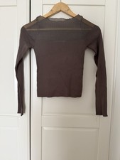 Zara Oberteil Grau/Braun Größe M 